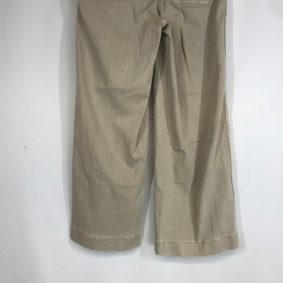 OAT New York Women's Khaki Wide Leg Cropped Pants Size 28 - Picture 6 of 8